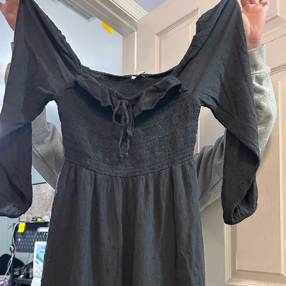 American Eagle Outfitters Black Long Sleeve Dress